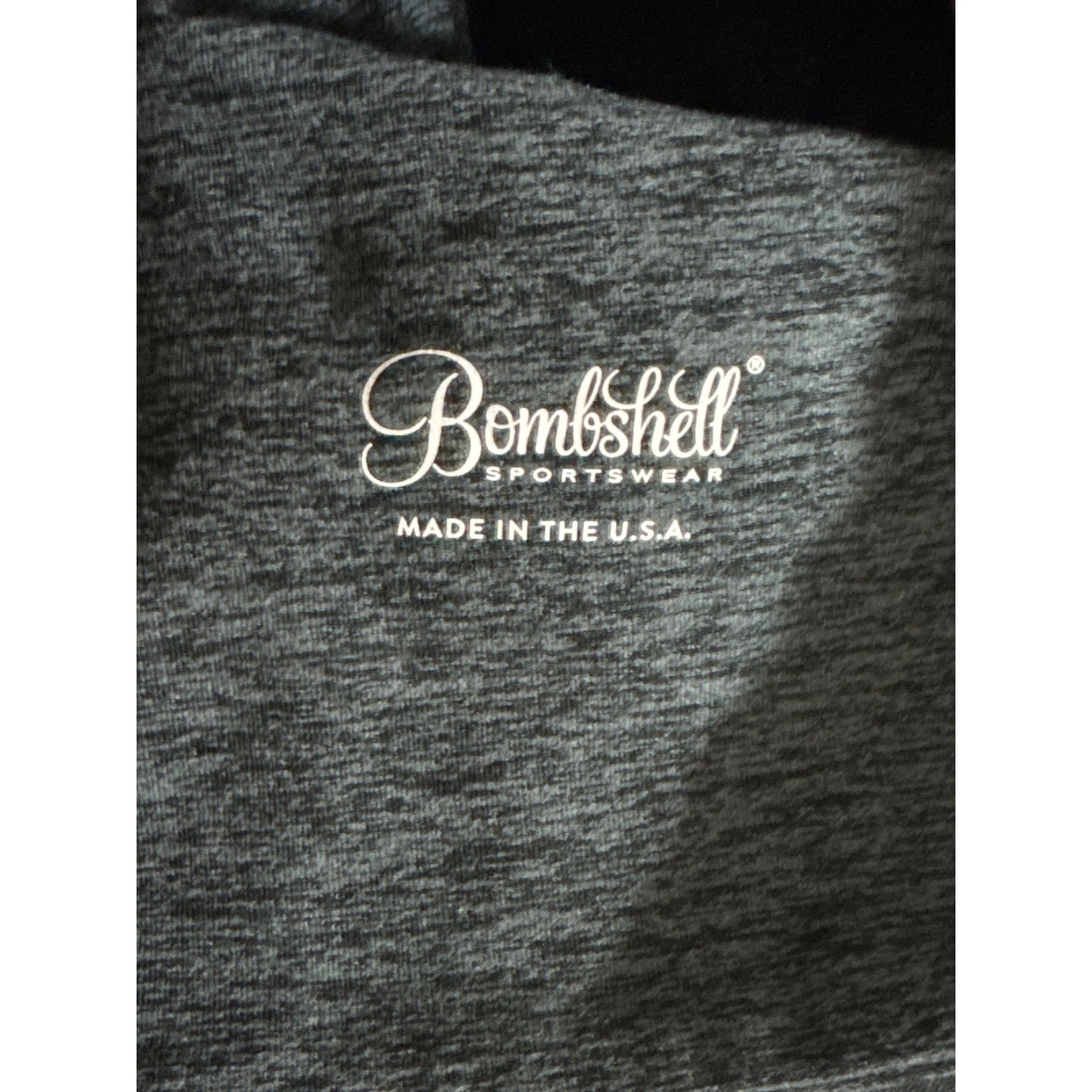 Bombshell Sportswear Gray Asymmetrical Strap Bralette S