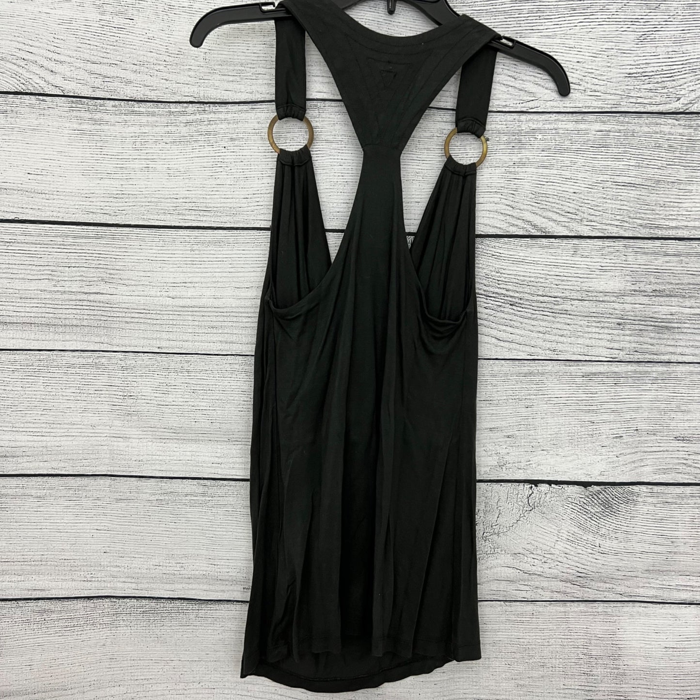 French Connection Sleeveless Drape Tank Top With Gold Rings Size M
