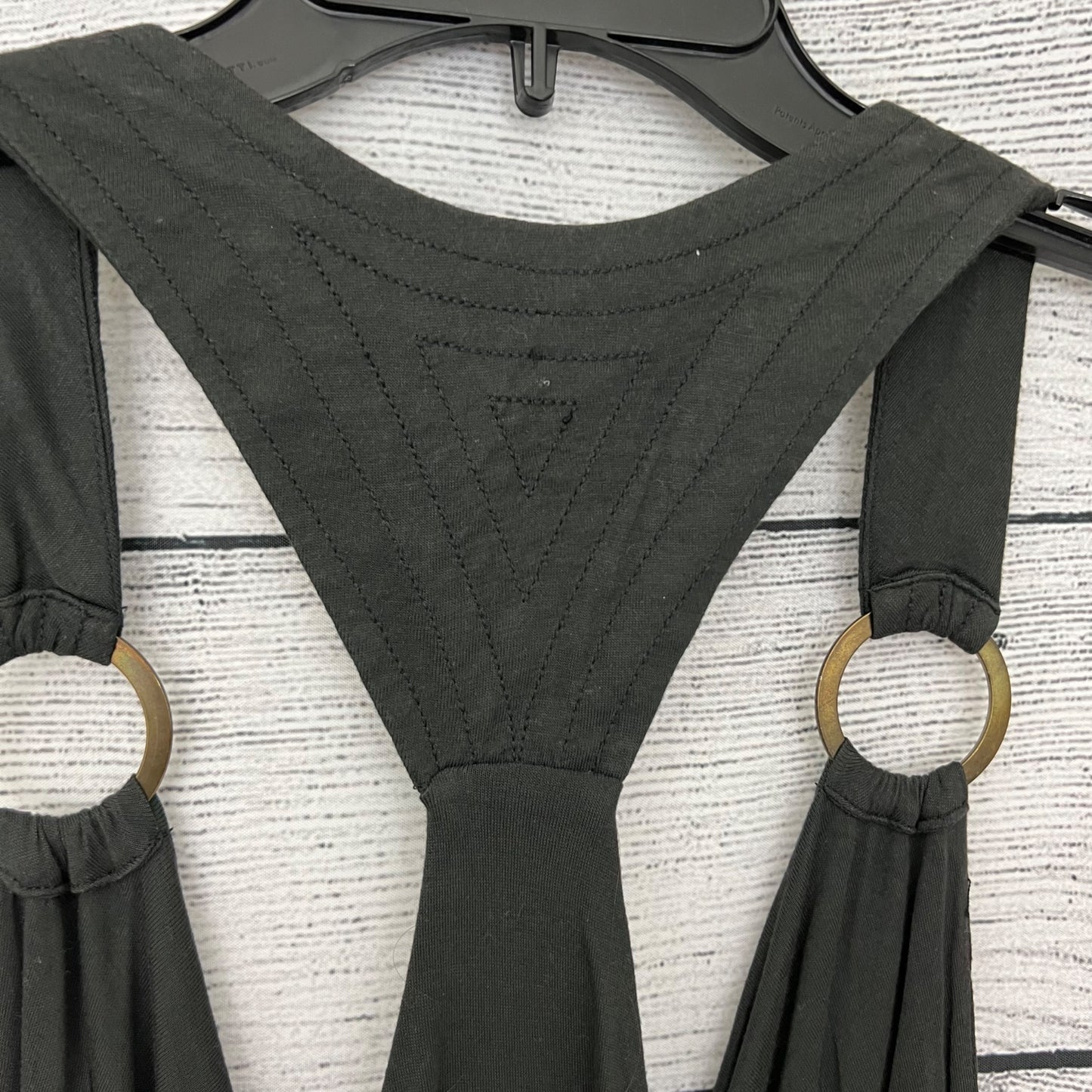 French Connection Sleeveless Drape Tank Top With Gold Rings Size M