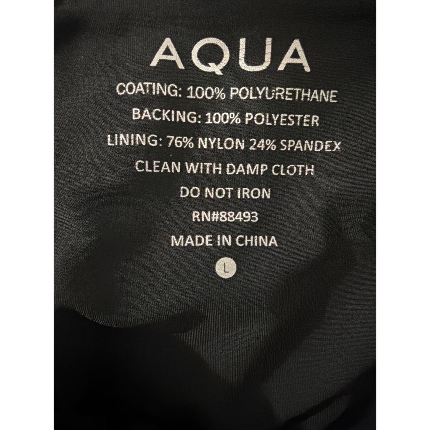 Aqua Brown Faux Leather Leggings Size L