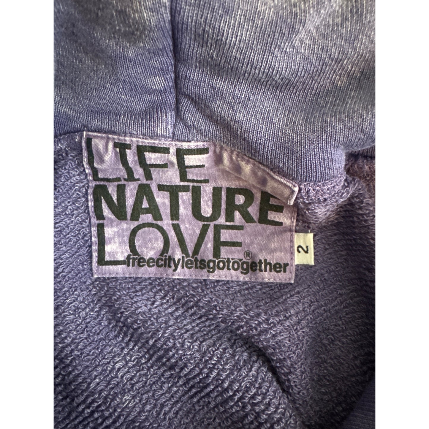 Free City Life Nature Love Hoodie Soft Pullover Size 2/M