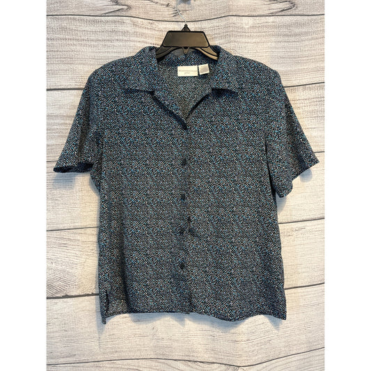 Worthington Petite Short-Sleeve Button-Up Shirt Size LP