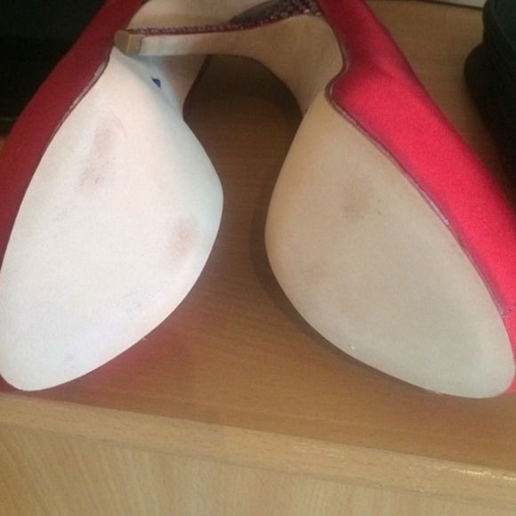 Never worn David tutera princess shoe dyed red!
