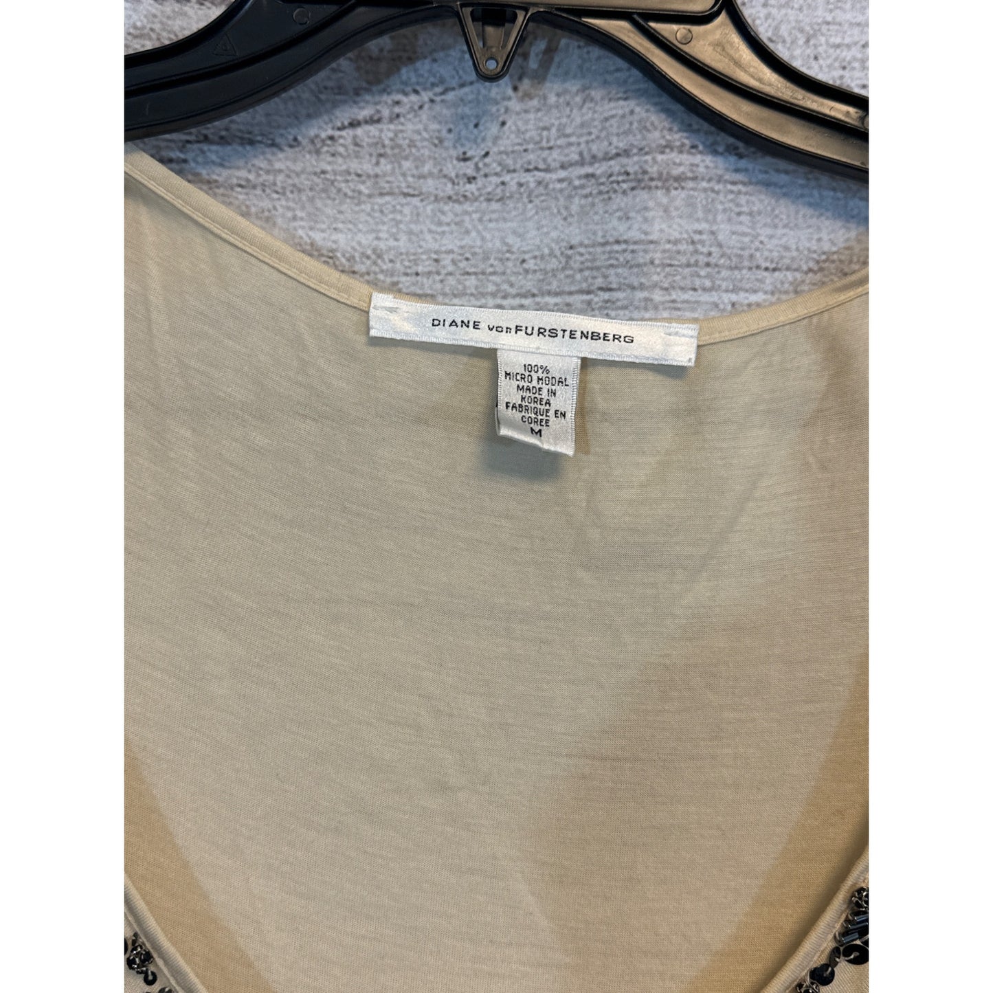 Diane Von Furstenberg Sleeveless Top W/Sequins Size S