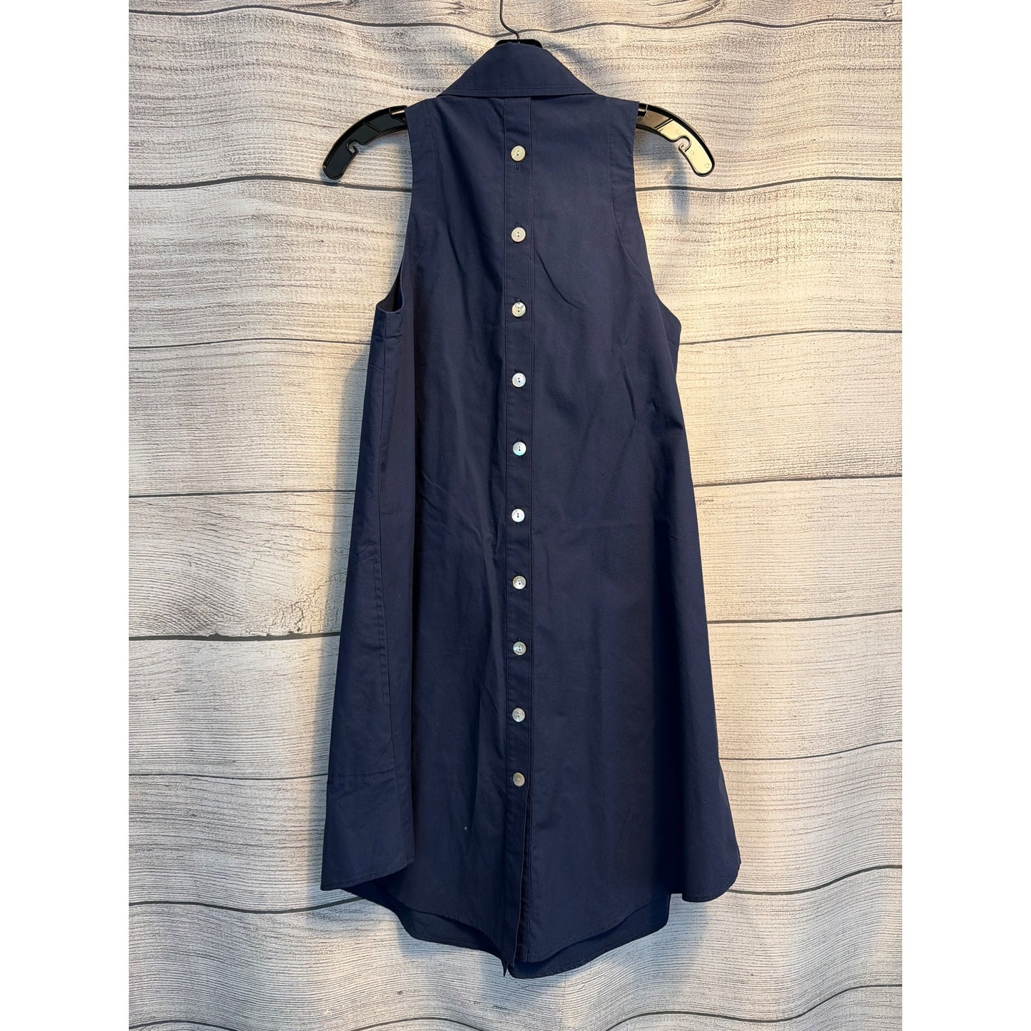Finley Navy Crisp Cotton Poplin Swing Dress Size M