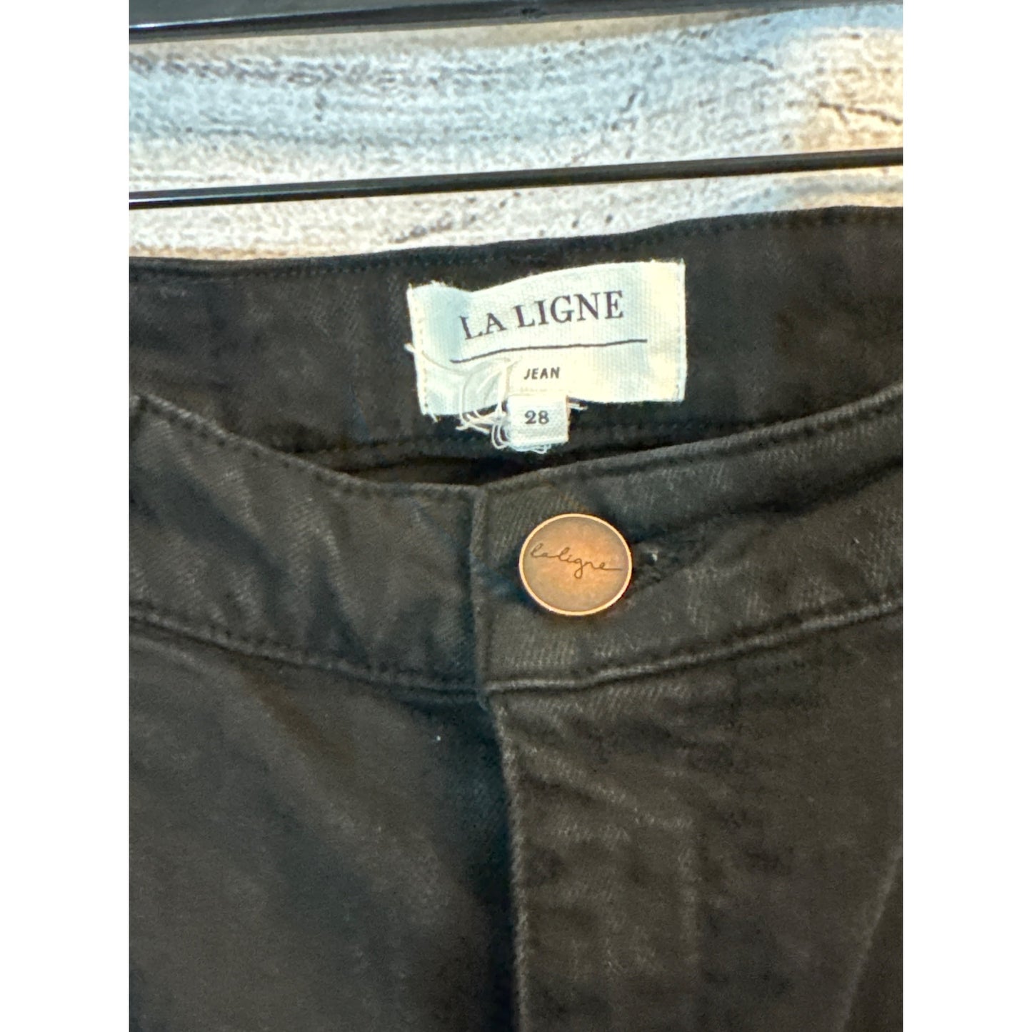 La Ligne Black Denim Flare Jeans Womens Size 28