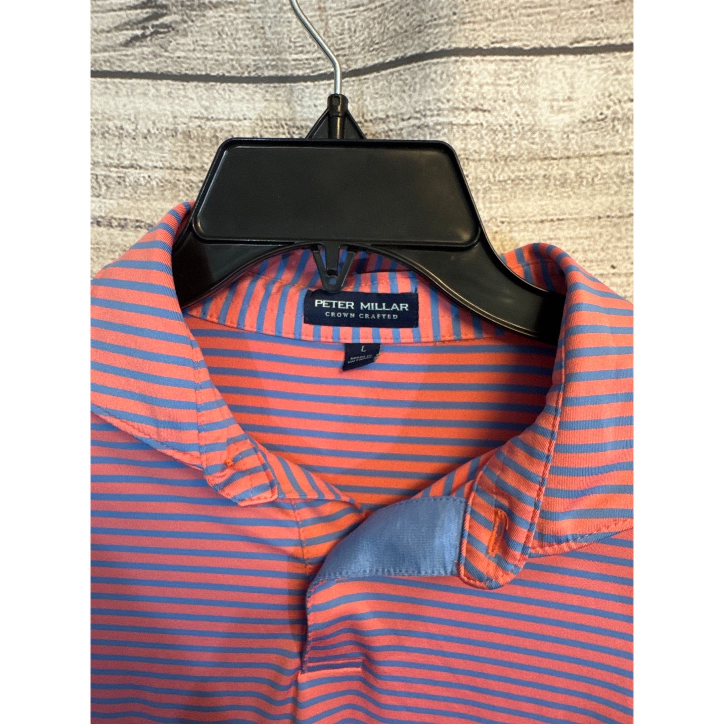 Mens Peter Millar Wanaka Aqua Cotton Polo Shirt Size L