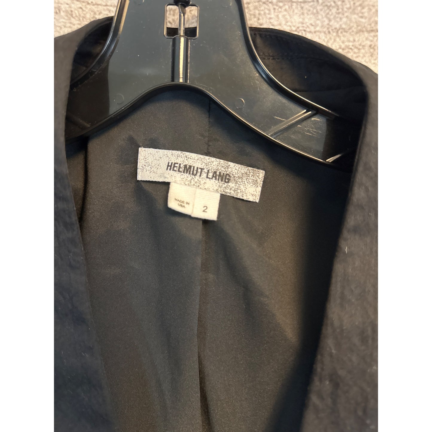 Helmut Lang Puckered Satin Smoking Tux Blazer Size 2