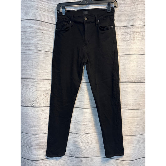 Citizens Of Humanity X Rocket Crop High Rise Black Skinny Jeans Size 29