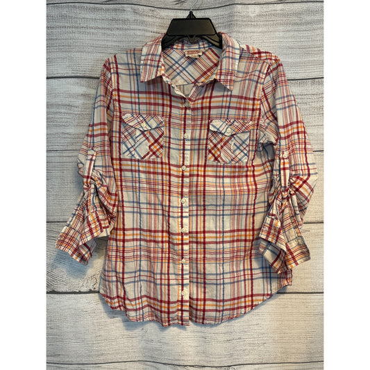 Mossimo Supply Co. Plaid Button-Up Shirt M