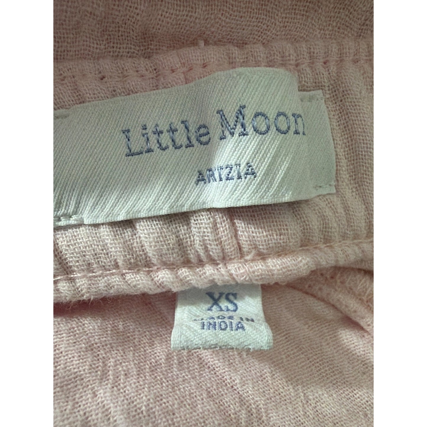 Aritzia Little Moon Pink Air Plush Wide-Leg Cotton Sail Pants Size XS