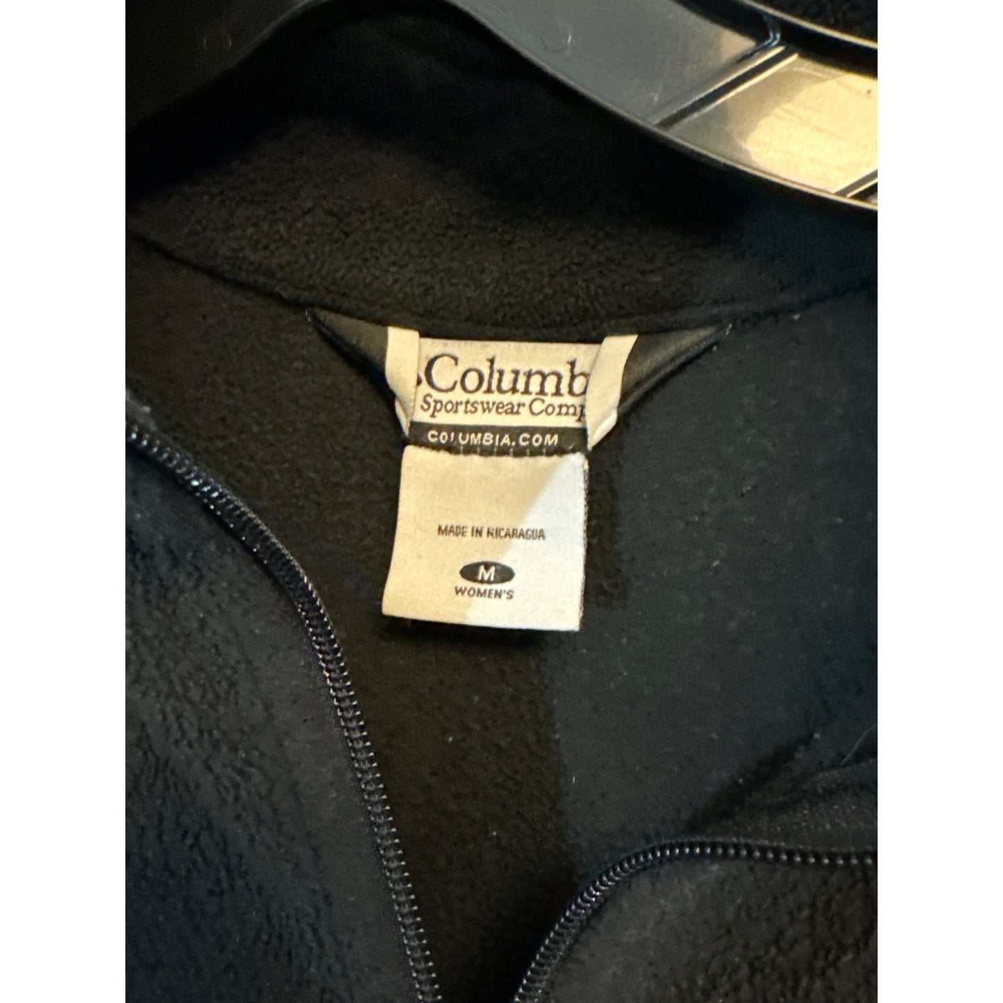 Columbia Fleece Jacket Black Zip-Up Size M