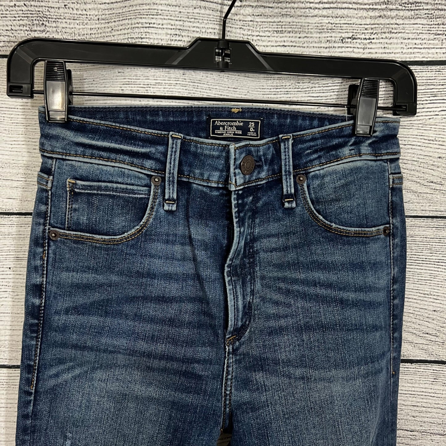 Abercrombie & Fitch Distressed Skinny Jeans, Size 25