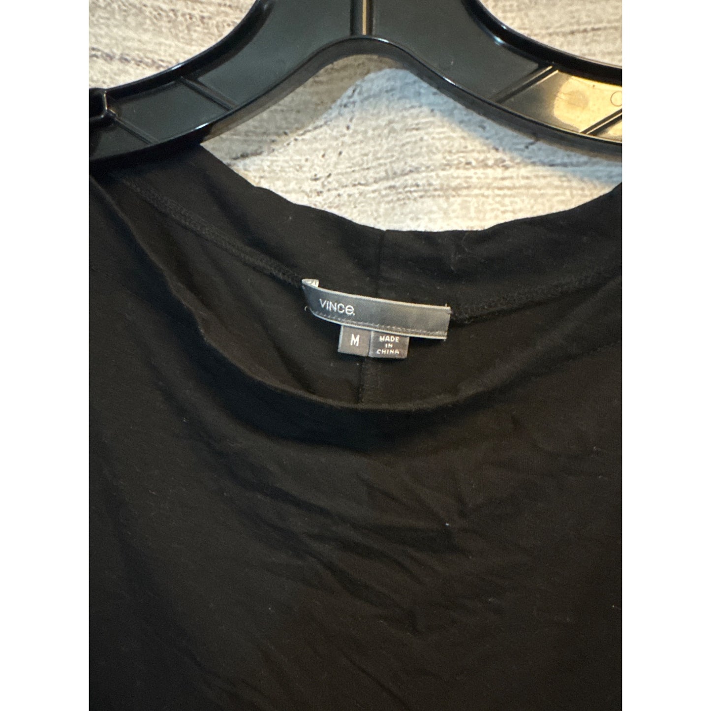 Vince Black Loose-Fit Short Sleeve Tunic Top Size M