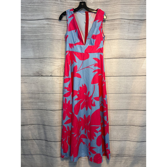 Floral Sleeveless Maxi Dress Tropical Print Size L