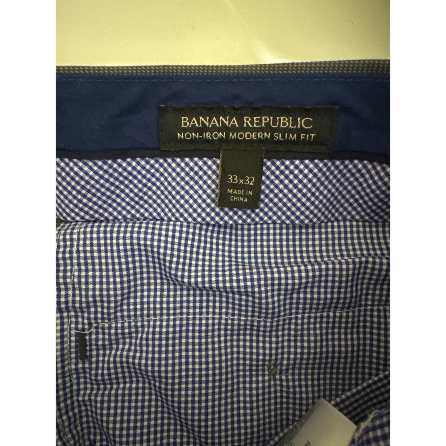 Banana Republic Mens Non-Iron Modern Slim Fit Dress Pants Size 33x32