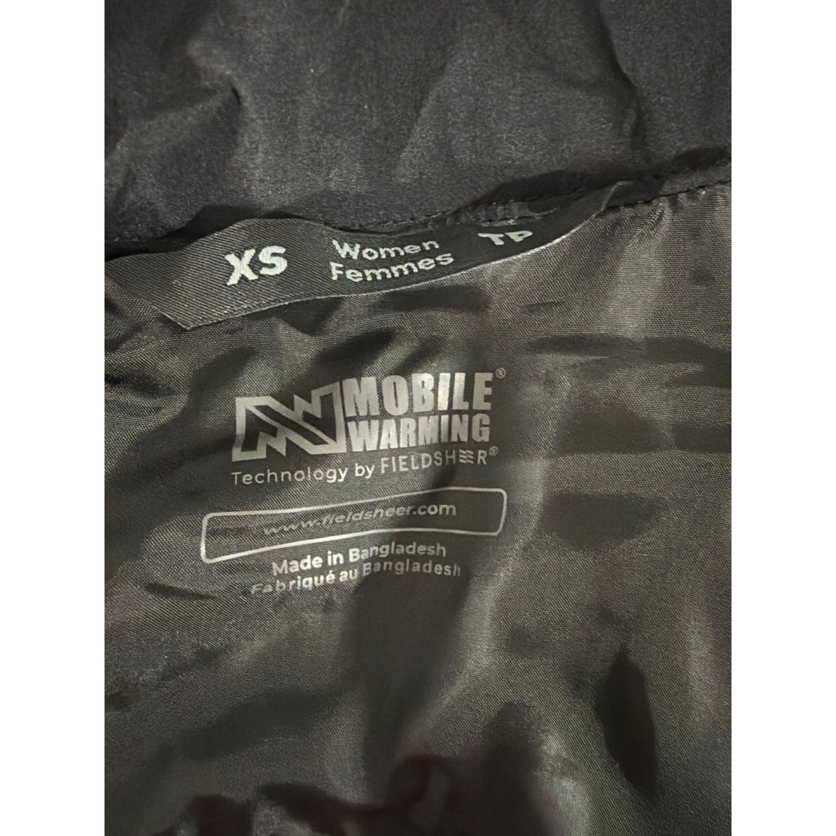 NWT Mobile Warming Cloud IX Heated Crop Puffer Jacket Size XS