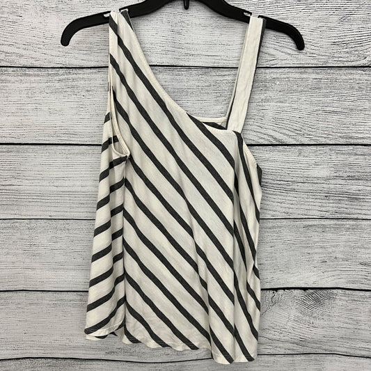 Sunday in Brooklyn Striped Asymmetrical One-Shoulder Tank Top Size L
