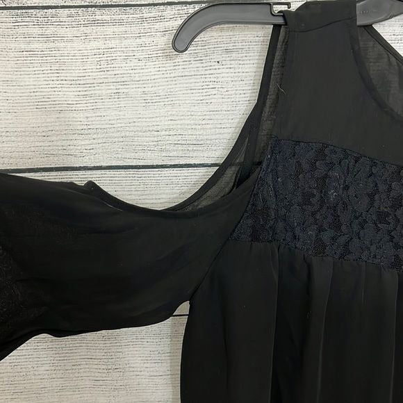 Michael Kors Black open shoulder top