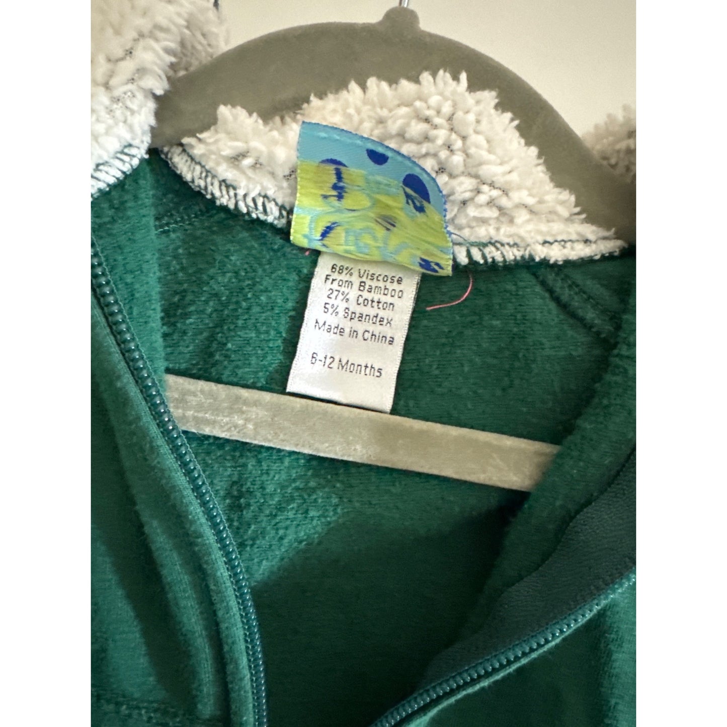 Kickee Pants Bamboo Zip Front Hoodies with Sherpa-Lining Size 6/12 month