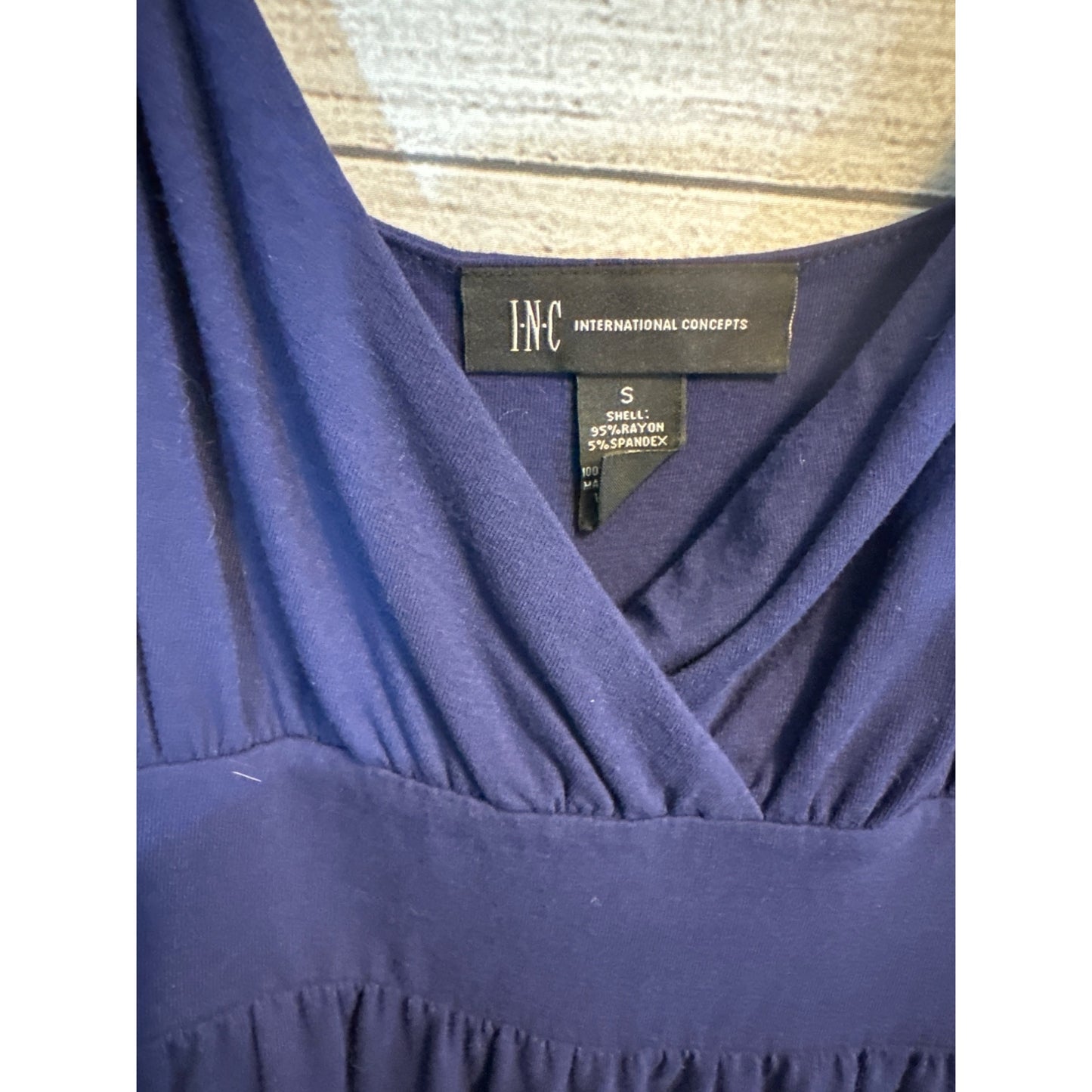 I.N.C. International Concepts Sleeveless Navy Bubble Dress Size S