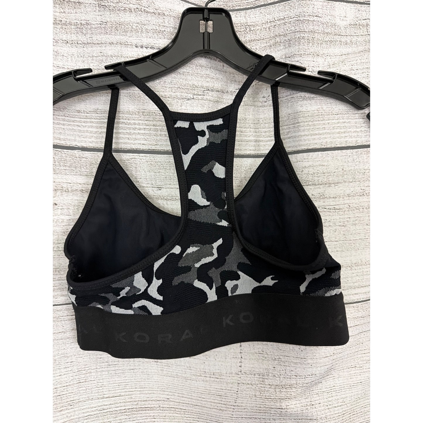 Koral Black Camo Versatility Sweeper Racerback Sports Bra Size M