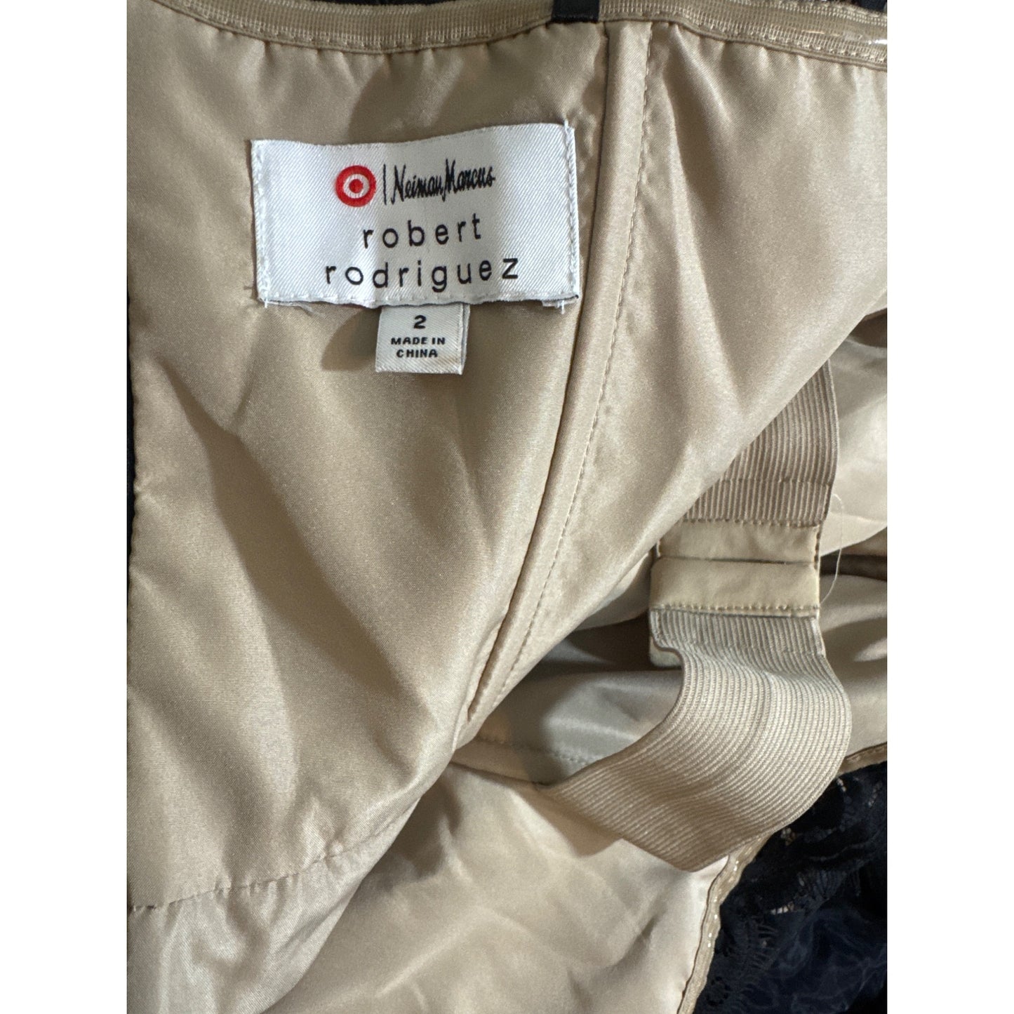 Robert Rodriguez For Neiman Marcus Lace Strapless Dress By Size 2