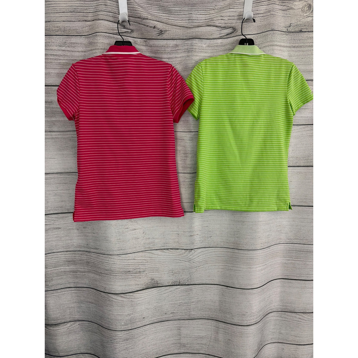 RLX Ralph Lauren Striped Polo Golf Shirts Pink & Green Size S