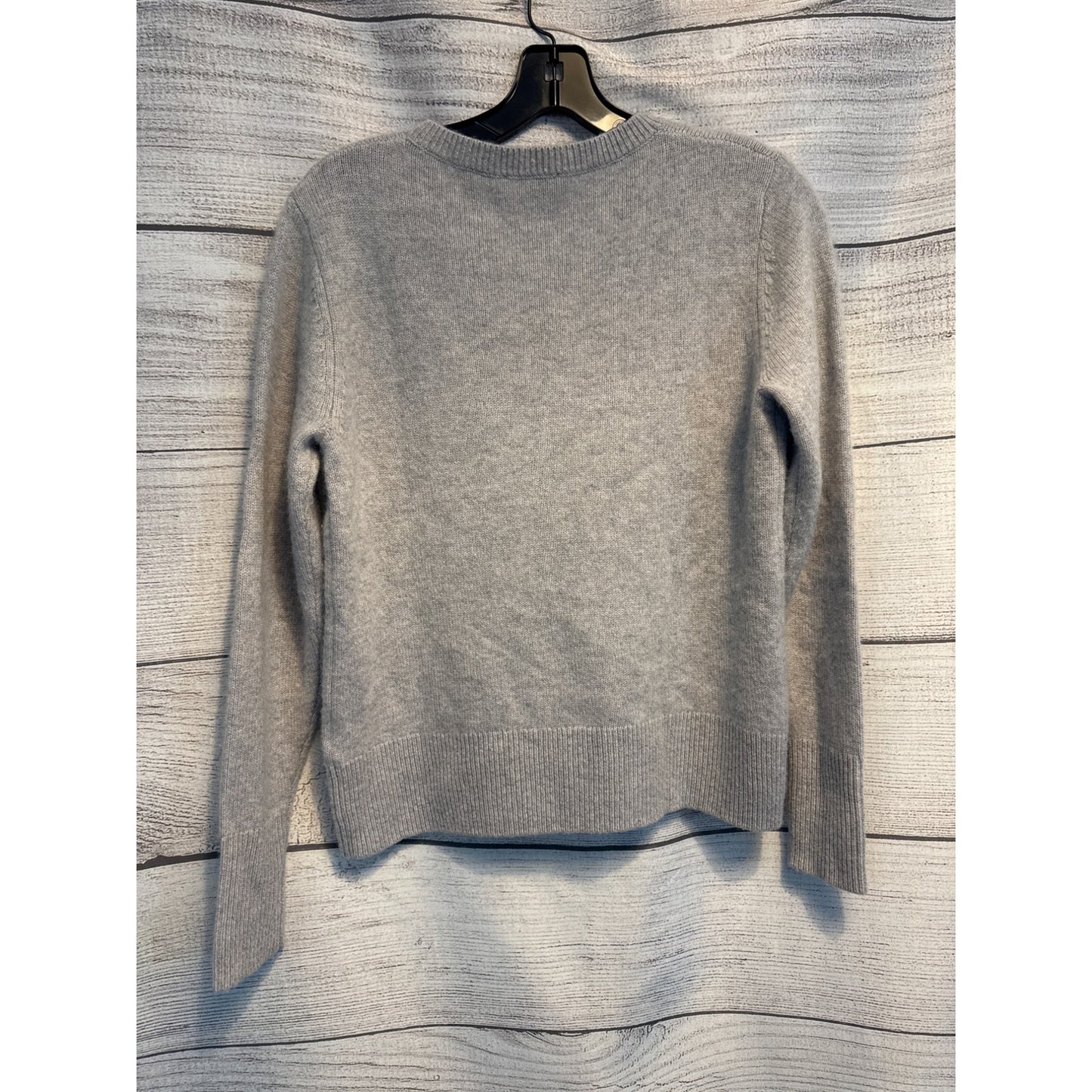 Kookai Tres Bien French Graphic Crew Neck Soft Knit Sweater Gray 1/S