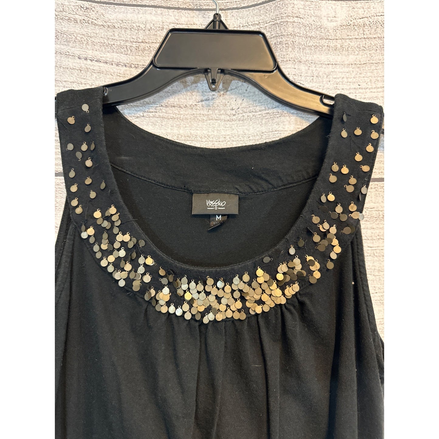 Mossimo Tank Top with Gold Sequins Size M
