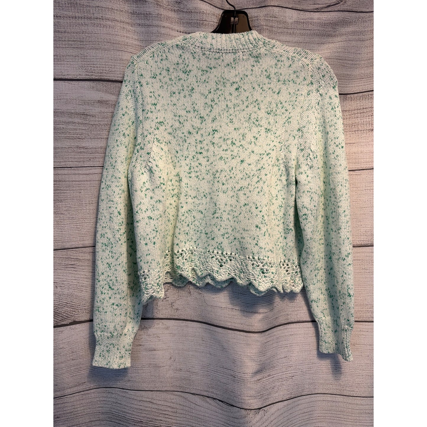 French Connection Nevanna Hem Detail Sweater Green Jelly Bean Size 6