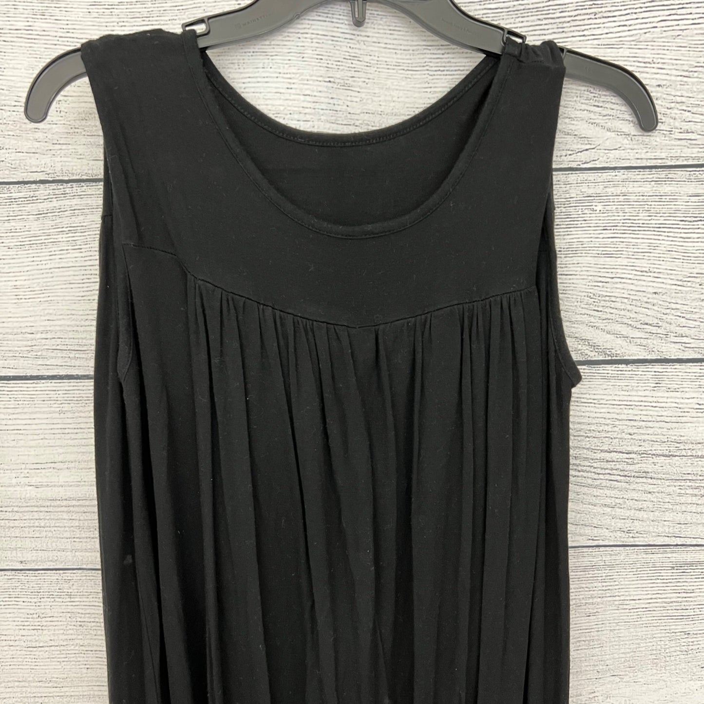 Savi Mom Black Sleeveless Pleated Midi Dress Size M