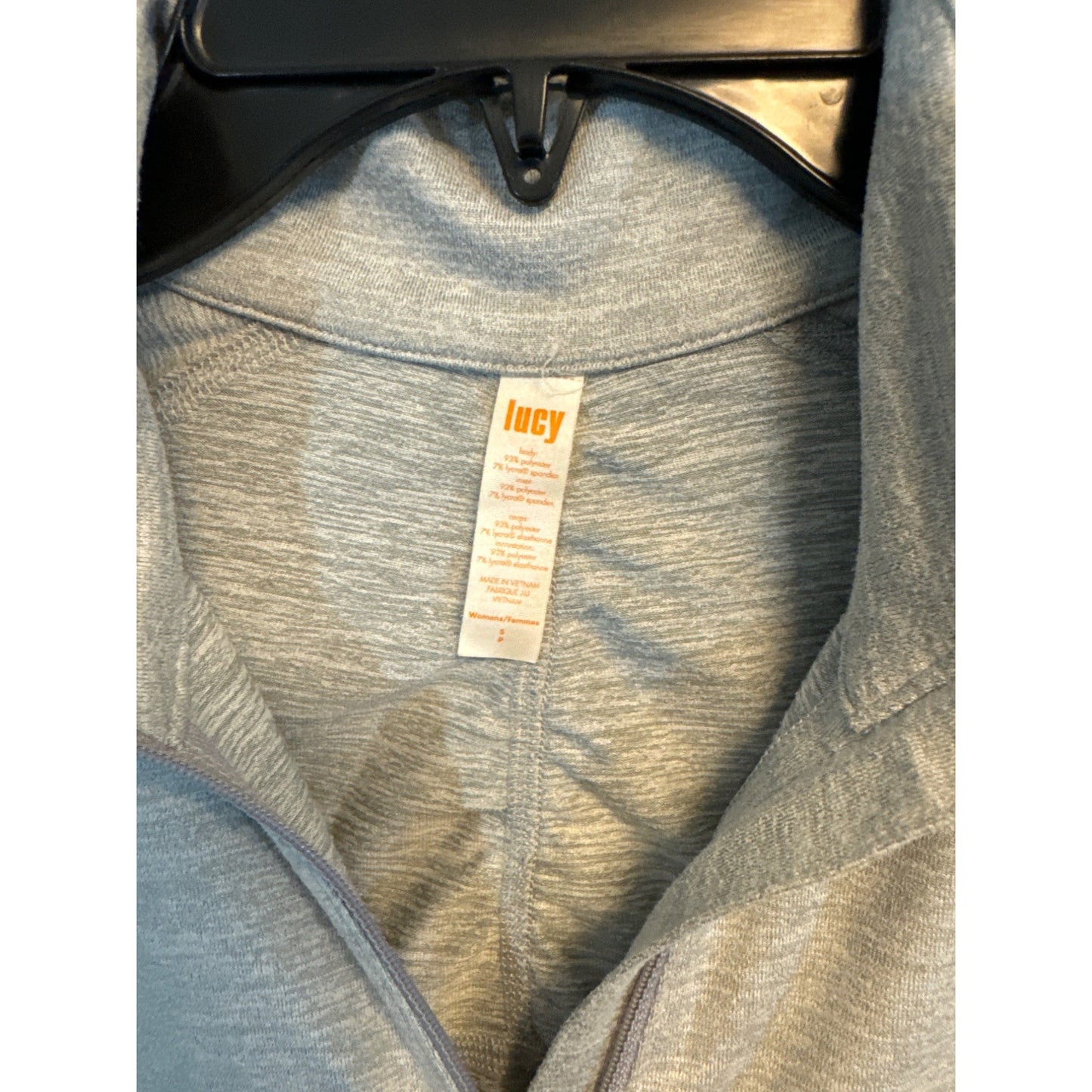 Lucy Long Sleeve Half Zip Ruched Thumbhole Pullover Size S