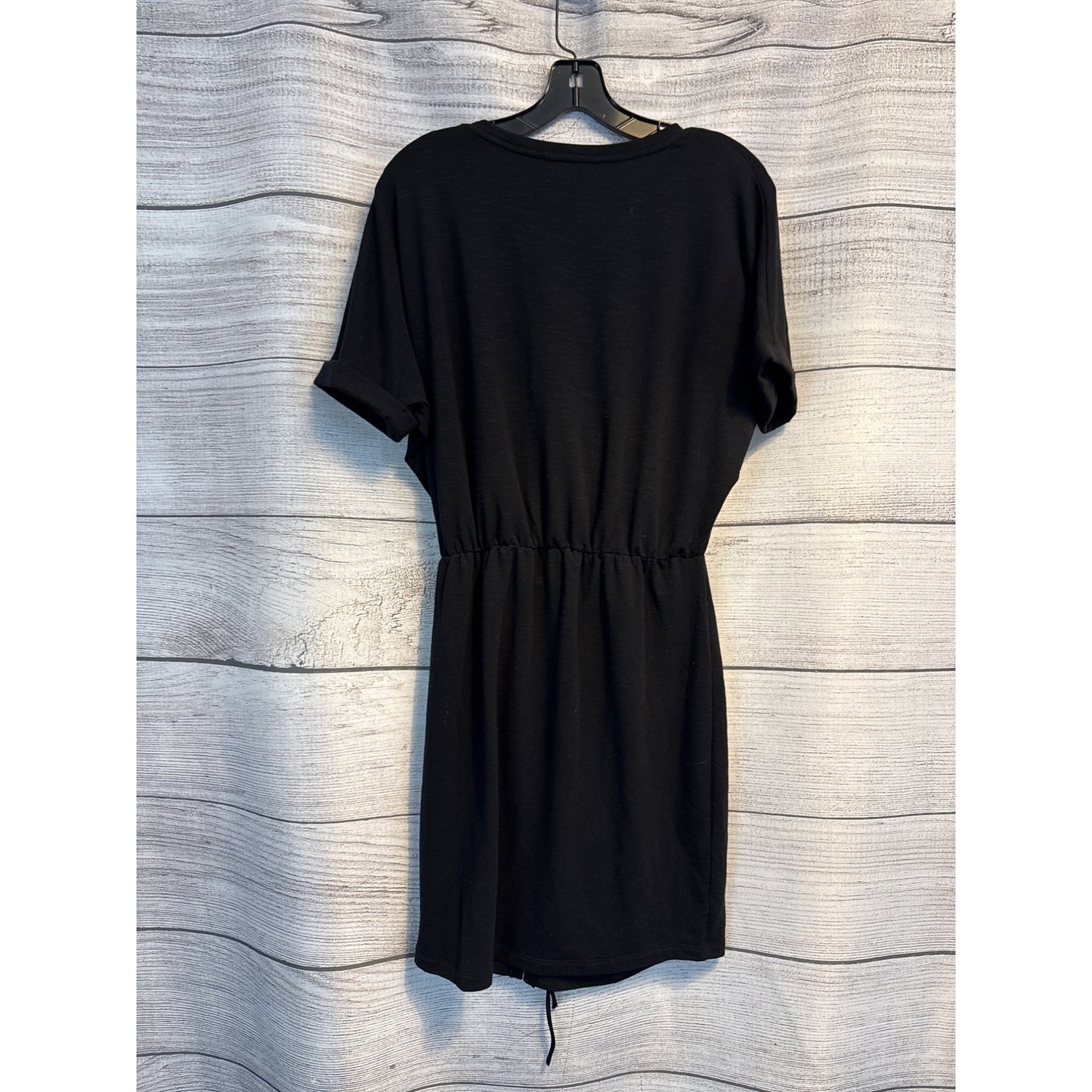 Express Black Ruched Drawstring Waist Dress Size S