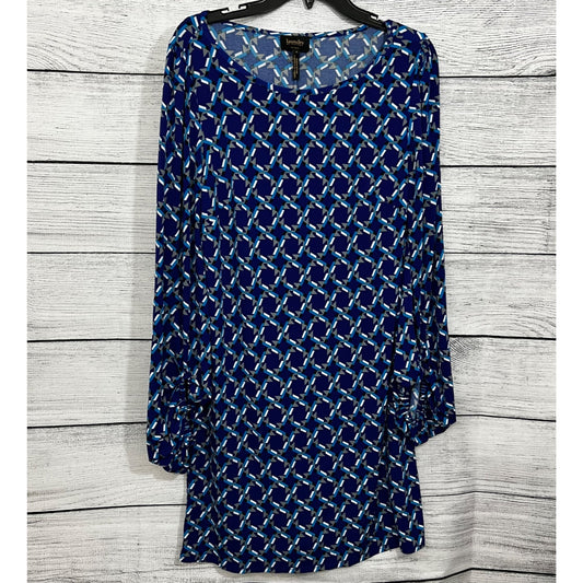 Laundry Geometric Print Long Sleeve Dress, Size Small