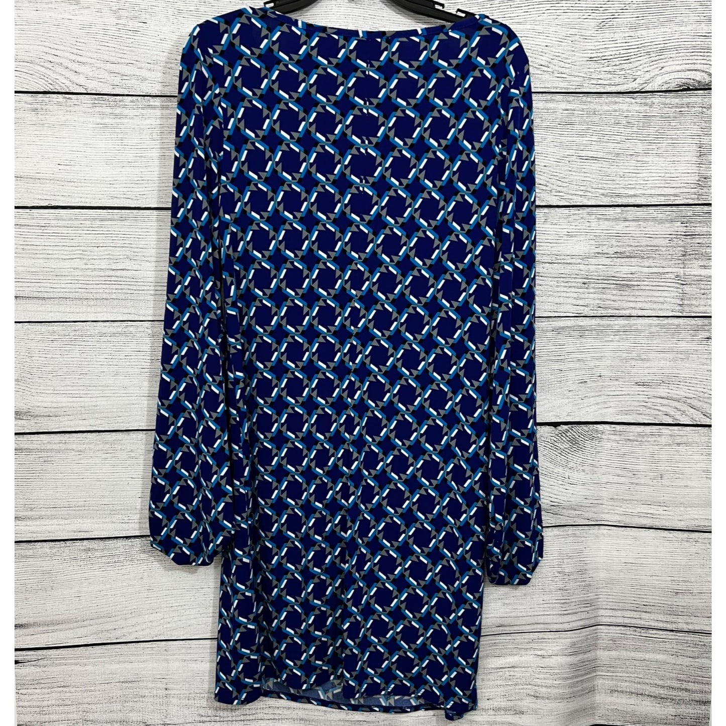 Laundry Geometric Print Long Sleeve Dress, Size Small
