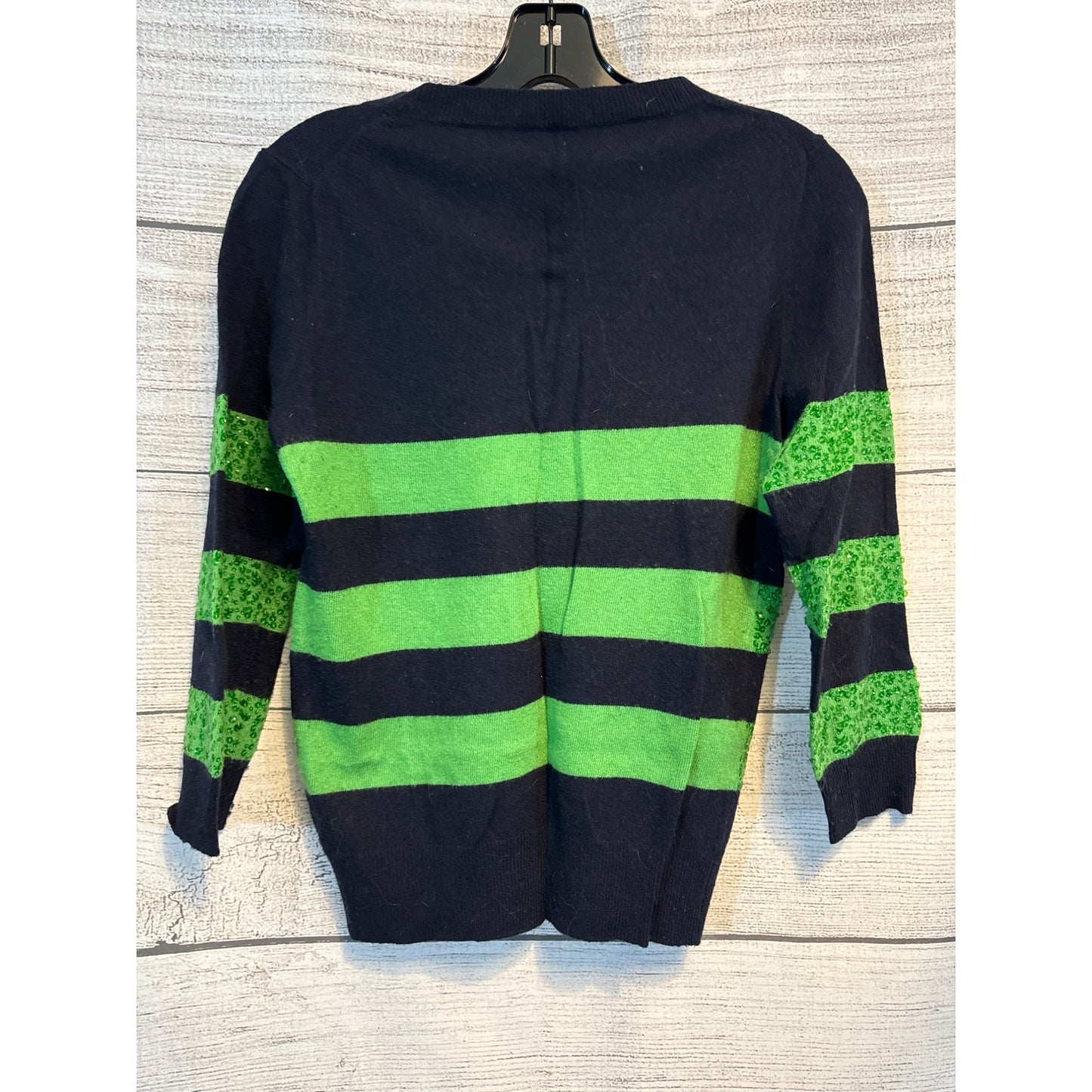 J.Crew Sequin Striped 3/4 sleeve Sweater Size S