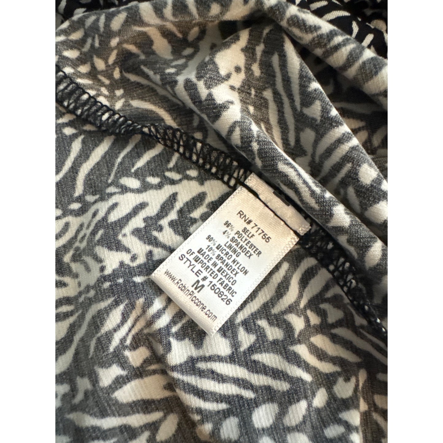 Robin Piccone Black & White Sleeveless Spaghetti Strap Dress Size M