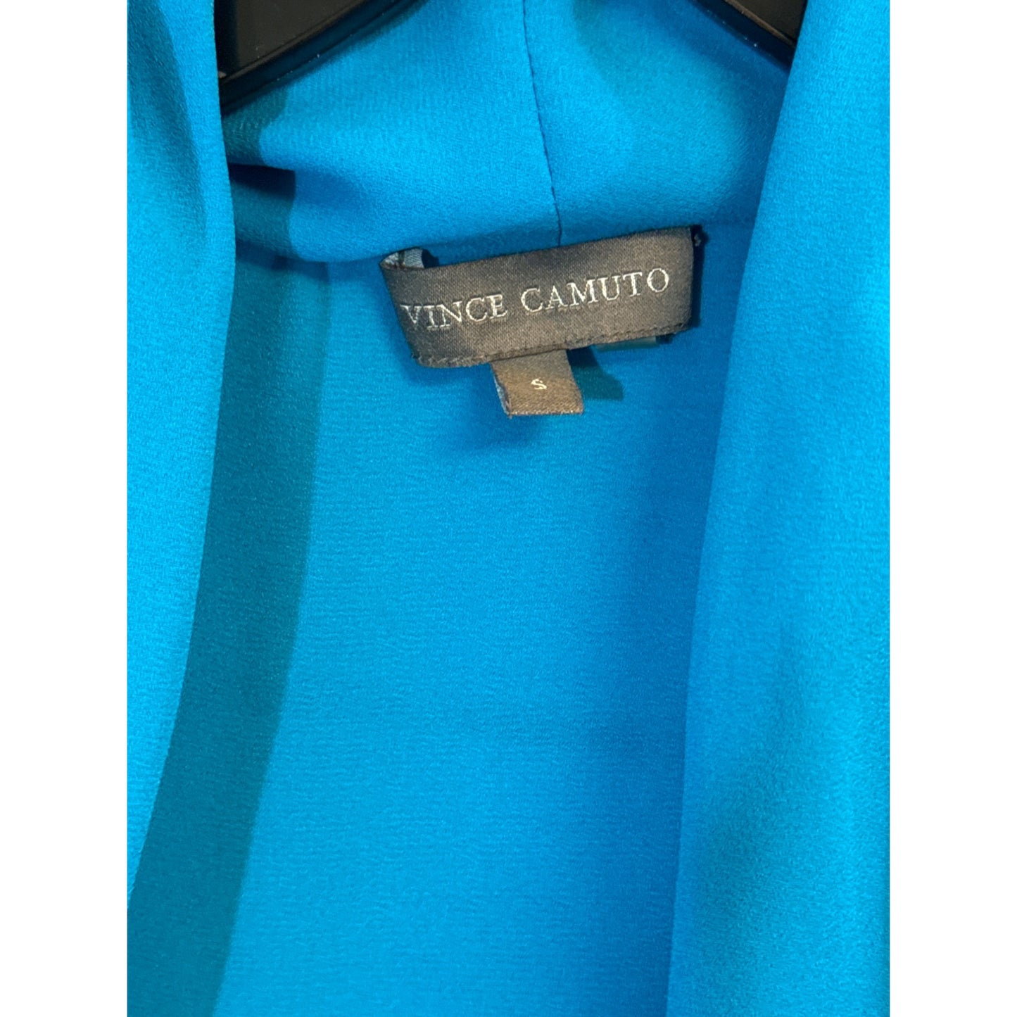 Vince Camuto Blue Sleeveless Draped Blouse Size S
