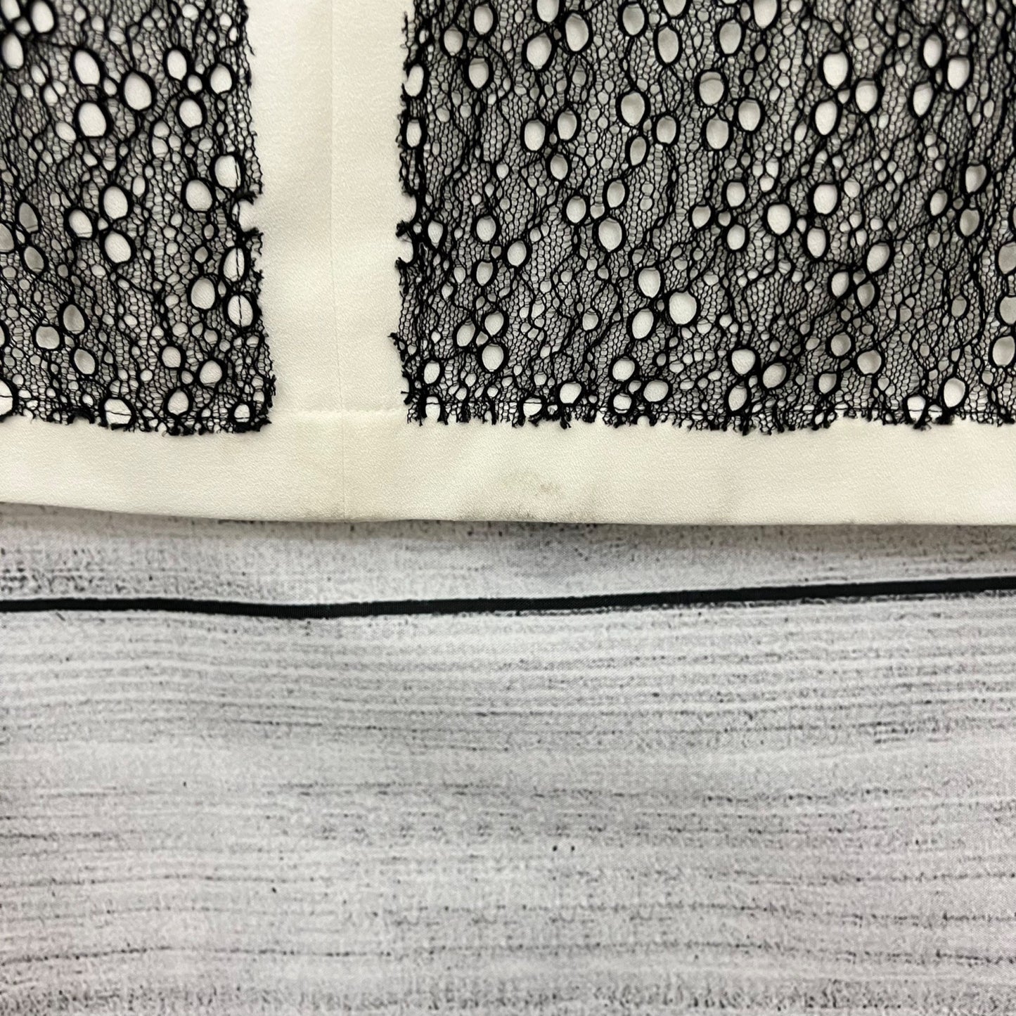 BCBGMaxAzaria White & Black Lace Bodycon Dress, Size 6