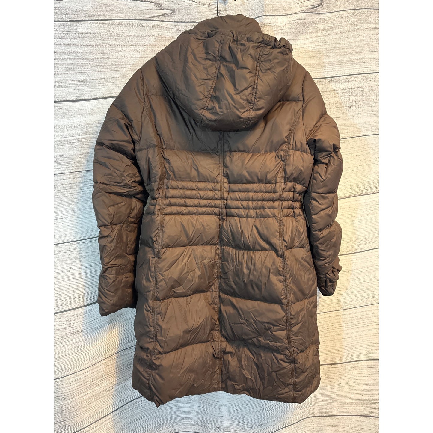 Lands End Brown Puffer Winter Coat Size M