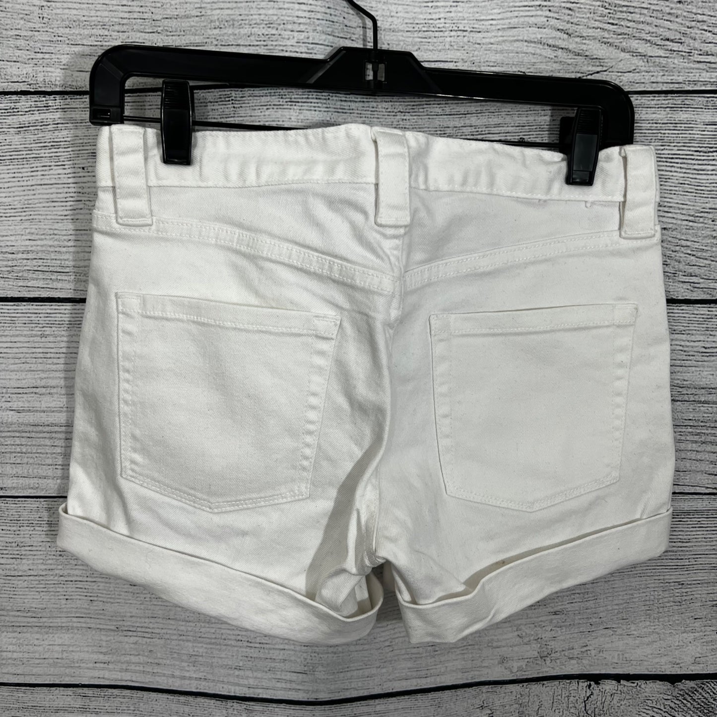 J.Crew White Denim Cuffed Shorts, Size 0