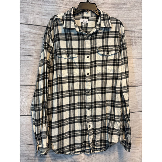 Sonoma Mens Plaid Long Sleeve Flannel Shirt Size L