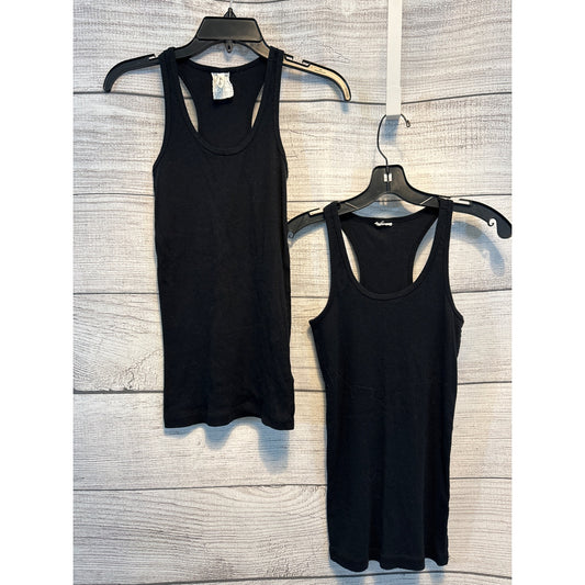 Bundle of 2 Active Black Ribbed Racerback Tank Tops