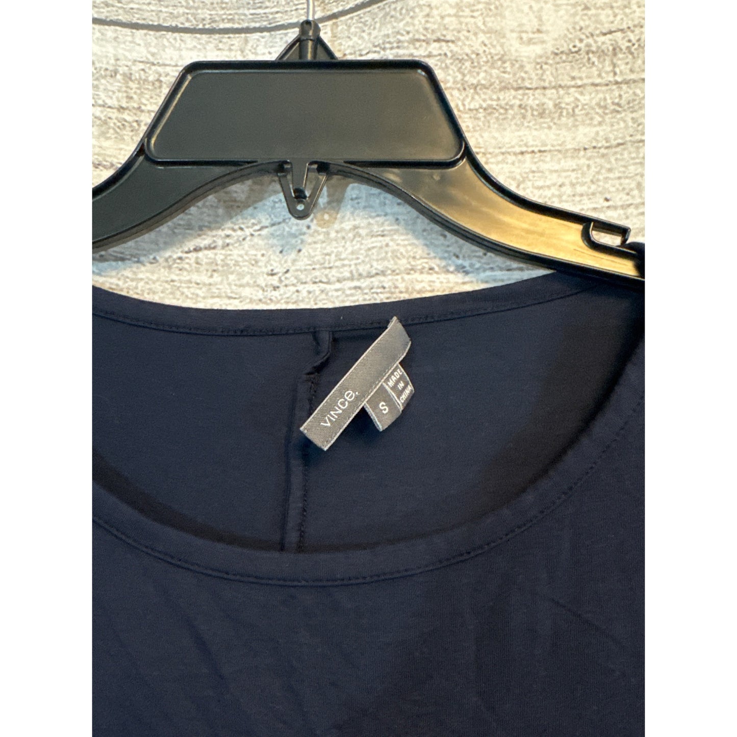 Vince Classic Long Sleeve Navy Tee Shirt Size S