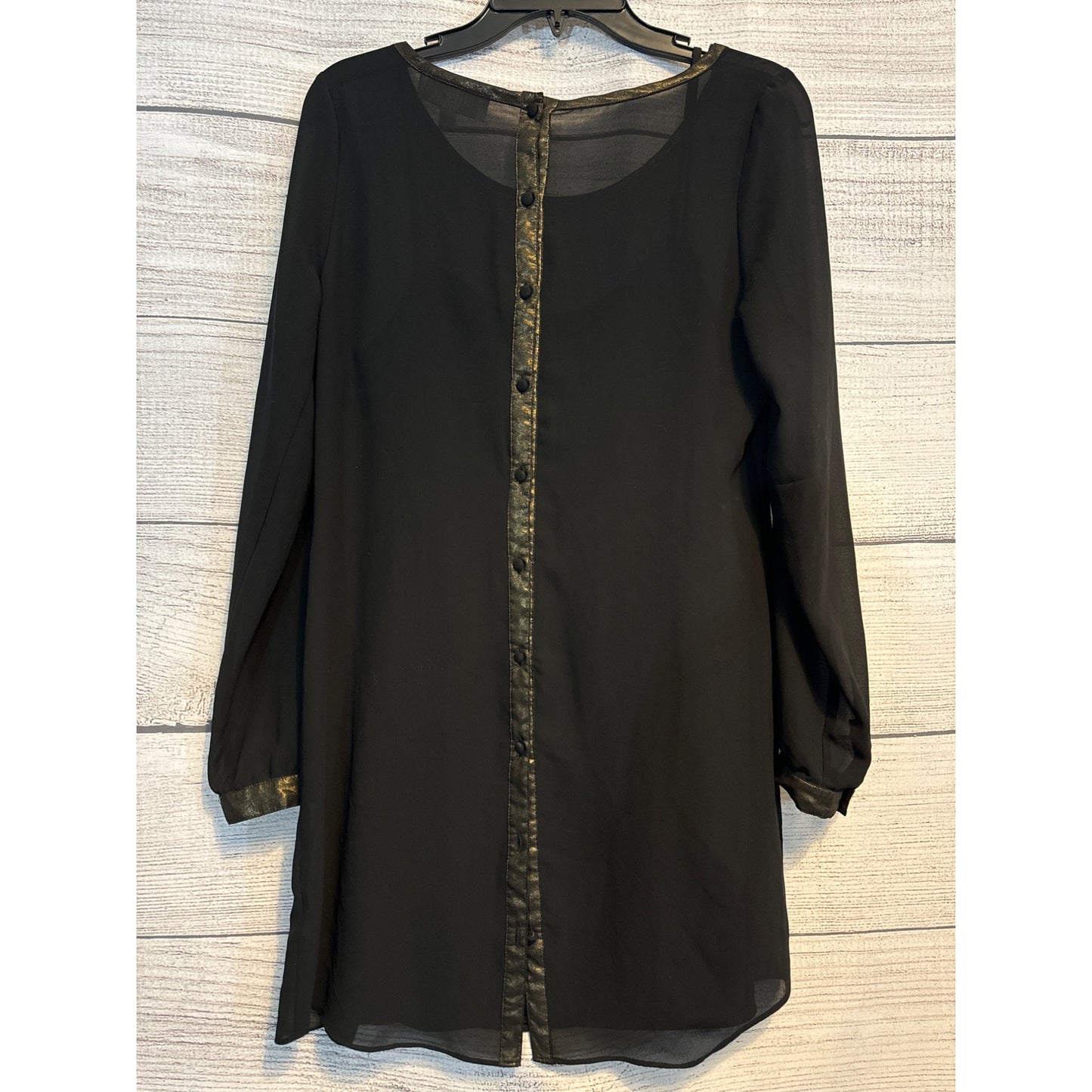 Olive & Oak Women's Button-Front Black Dress S