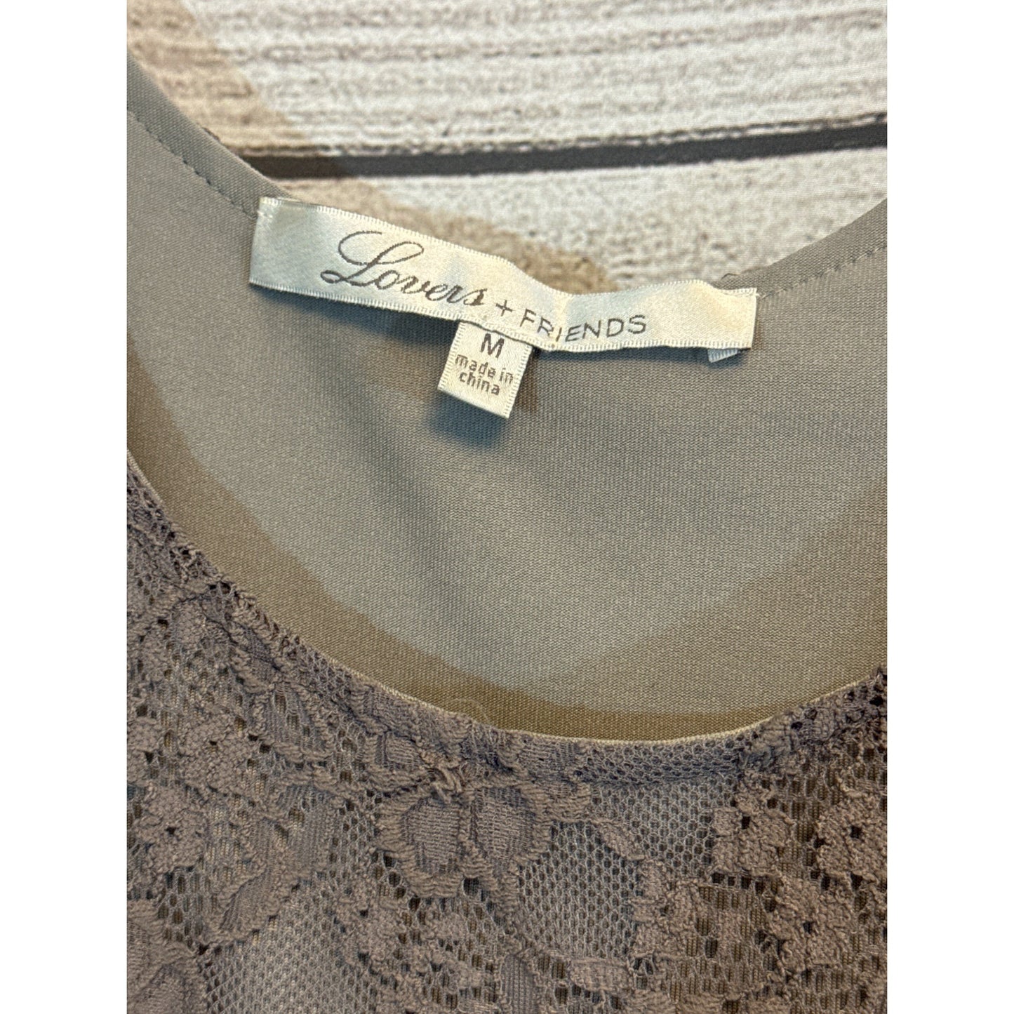 Lovers + Friends Lace Peplum Tank Top Size M
