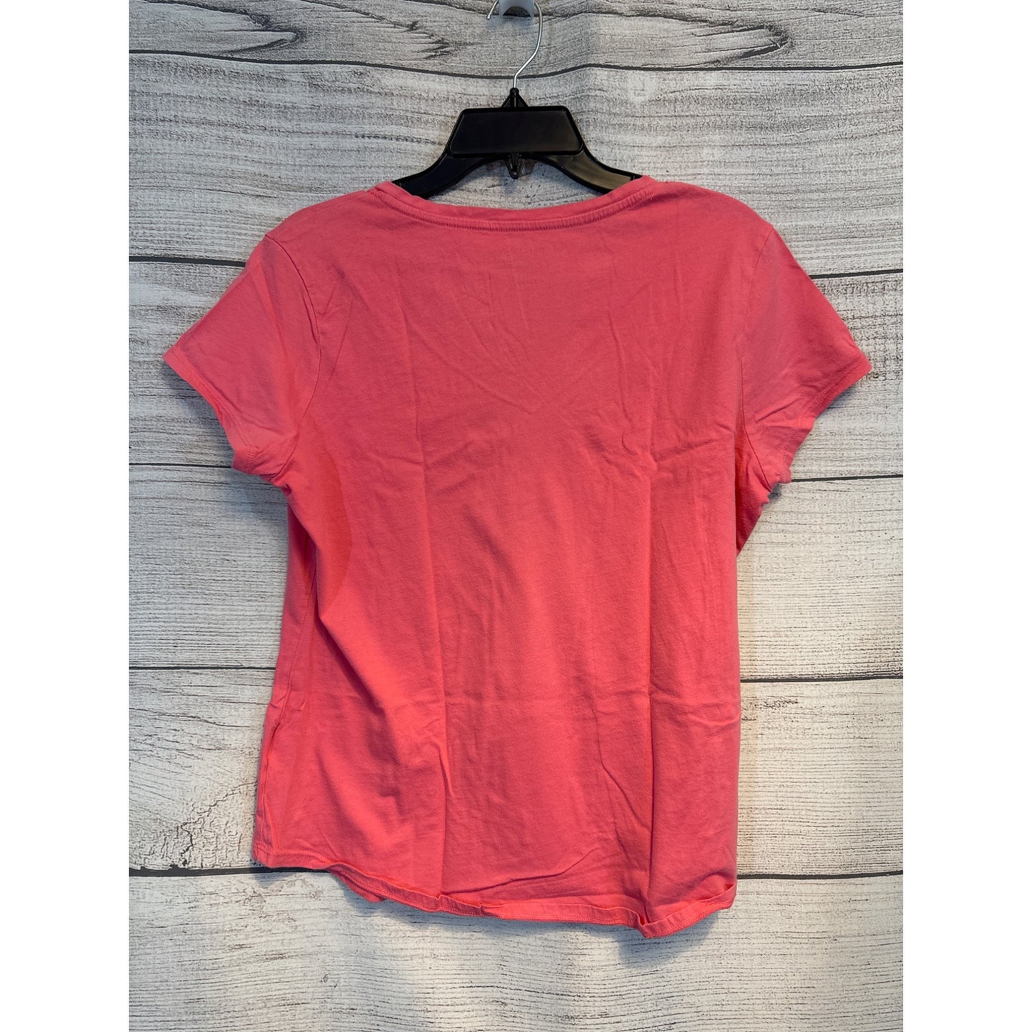 Faded Glory Pink V-Neck T-Shirt Size Large