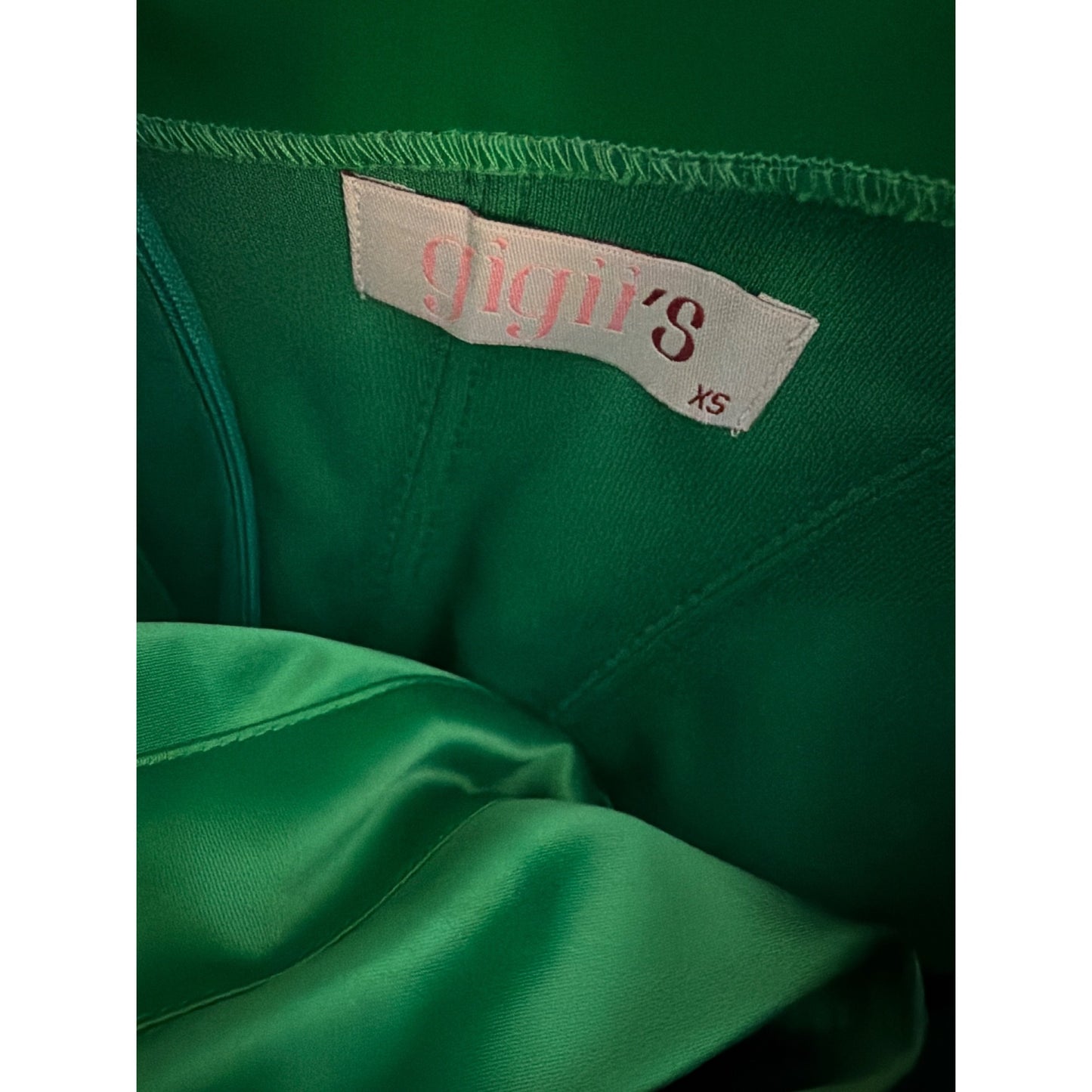 Gigii's Jasmin Draped Green Off Shoulder Corset Dress Size XS
