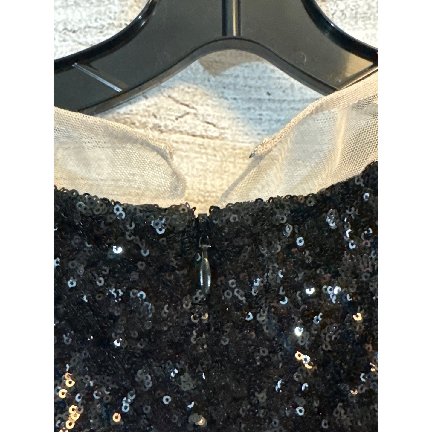 Aidan Mattox Plunging Illusion Sequined Sheath Dress Size 12